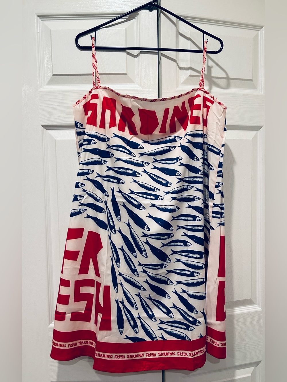 Sardines Print Slip Dress